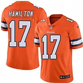 Nike Men & Women & Youth Broncos 17 DaeSean Hamilton Orange Color Rush Limited Jersey,baseball caps,new era cap wholesale,wholesale hats